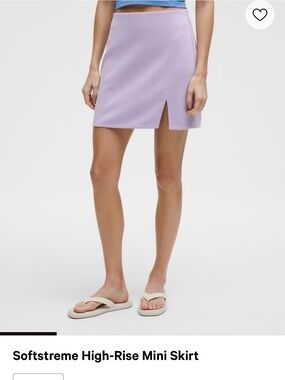 NEW WITH TAGS lululemon athletica Lavender High-Rise Mini Skirt with Front Slit